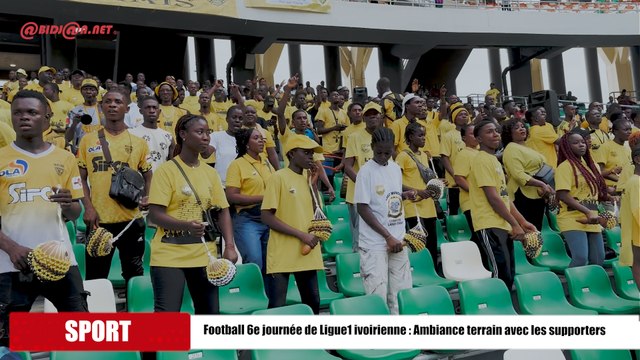 Football 6e journée de Ligue1 ivoirienne - Ambiance terrain avec les supporters