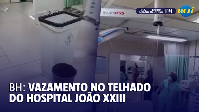 Pacientes são transferidos devido a vazamento no telhado do Hospital João XXIII