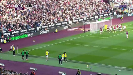 ملخص مباراة ويست هام و مانشستر يونايتد