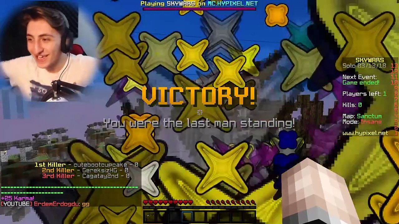 DÜNYANIN EN HIZLI SKYWARS KAZANMA REKORU ! - MINECRAFT SKYWARS CHALLENGE ! - Erdem Erdoğdu