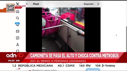 ¡Última Hora! Conductor imprudente se pasa el alto y choca contra metrobús en Eje 4