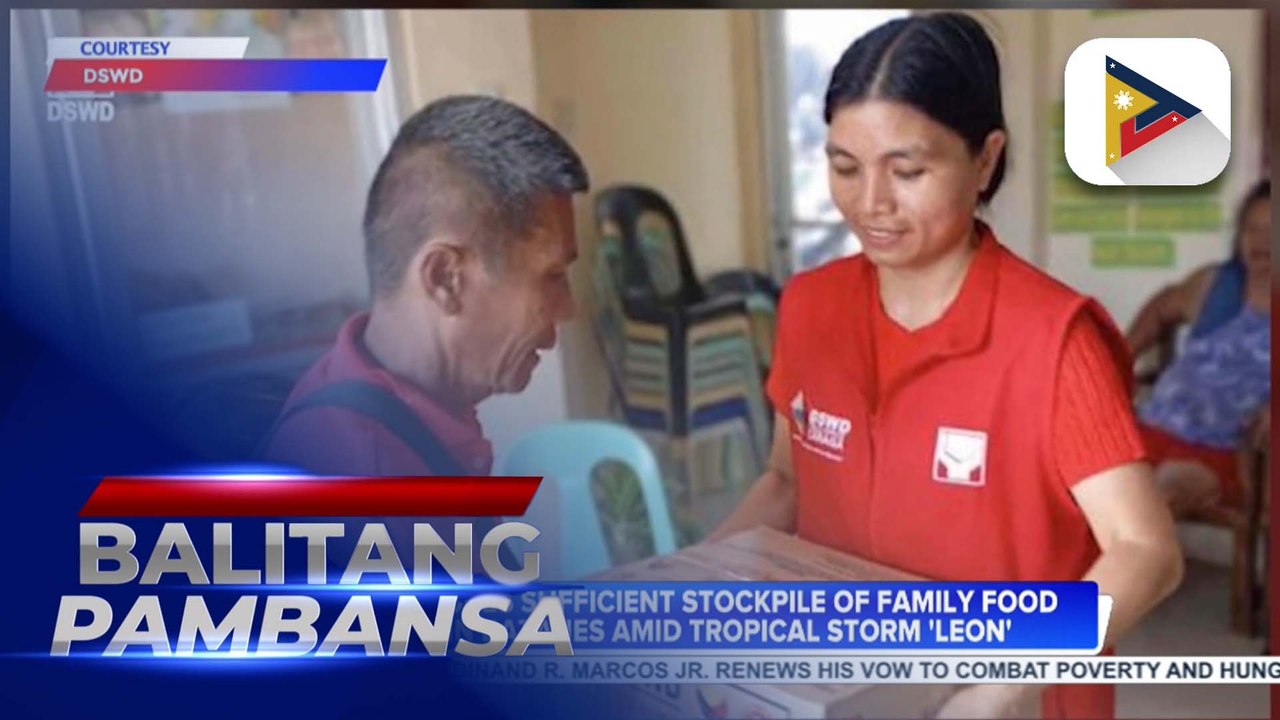 DSWD assures sufficient stockpile of family food packs in Batanes amid TS 'Leon'