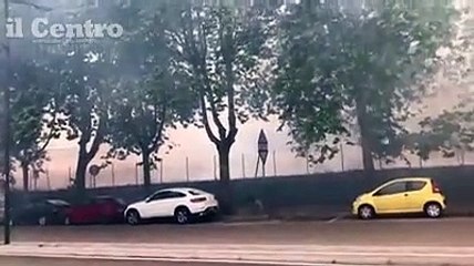 Pescara, allarme incendio in via De Gasperi