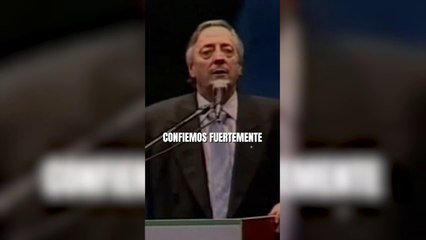 Néstor Kirchner da un mensaje de apoyo a Cristina Kirchner meses antes de su muerte