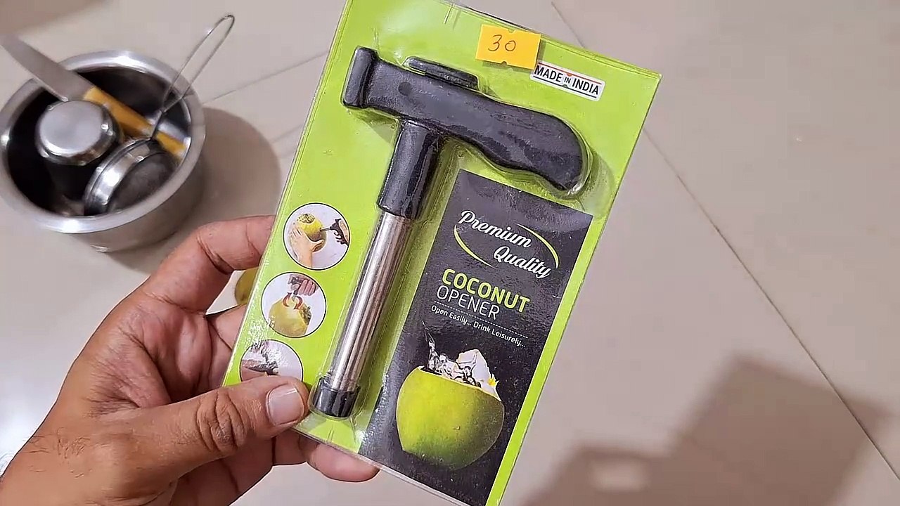 Unboxing and Review of Premium Coconut Opener Tool  Driller with Comfortable Grip Deodap