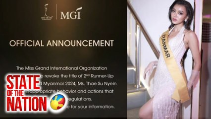 Miss Grand International, binawi ang 2nd runner-up title mula kay Miss Myanmar | SONA