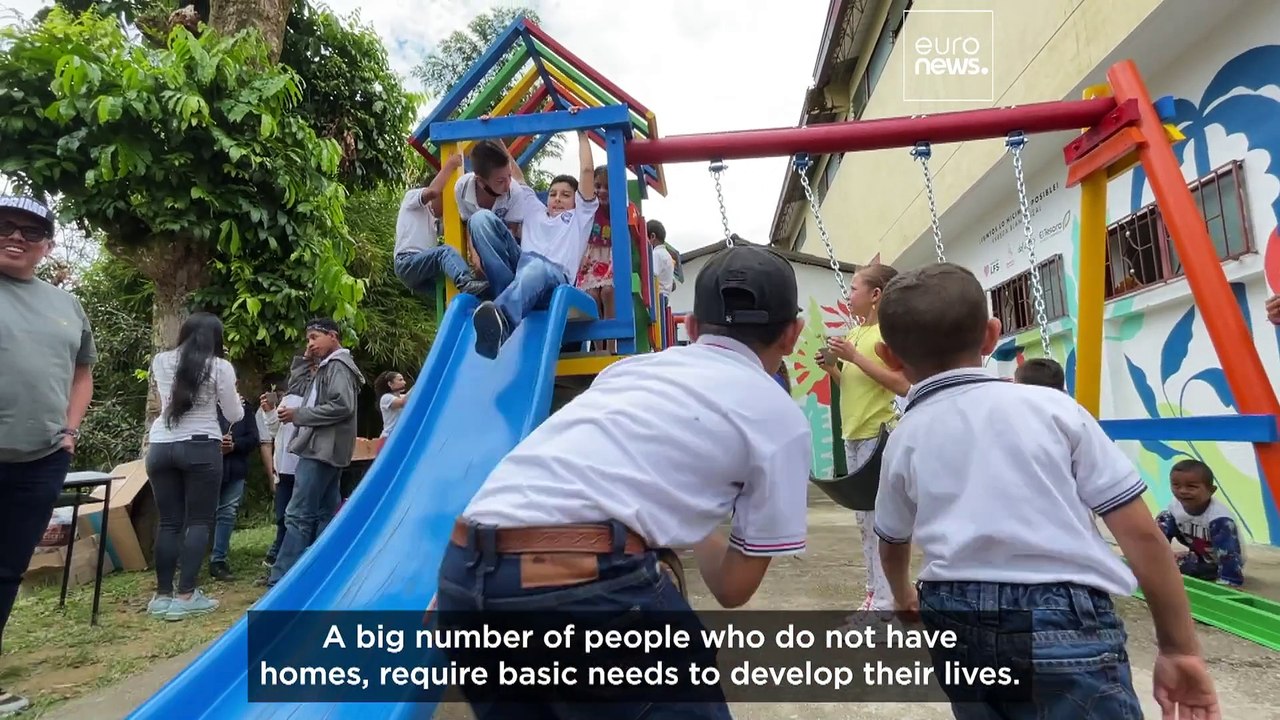Watch: The Colombian couple tackle homelessness using plastic pollution