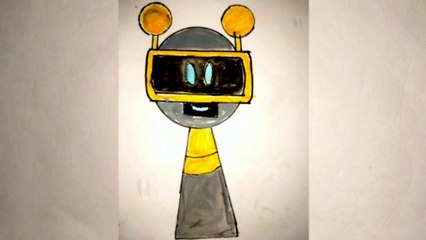 How to draw Fun Bot Incredible Sprunki