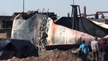 US forces inspect damaged oil facilities after Turkish strikes on northeastern Syria