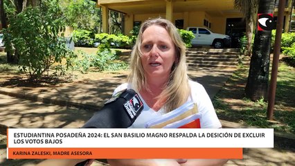 Estudiantina posadeña 2024: el San Basilio Magno respalda la desición de excluir los votos bajos
