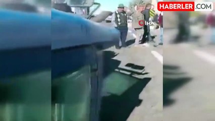 Nevşehir'de Traktör Kazası: İki Minibüse Çarparak Devrildi