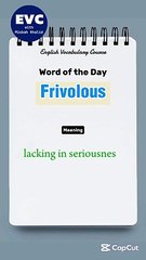 What Does 'Frivolous' Mean? | Essential English Vocabulary Explained 📚