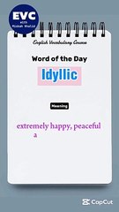 "Idyllic" Meaning in English| English Vocabulary Course #english #englishvocabulary