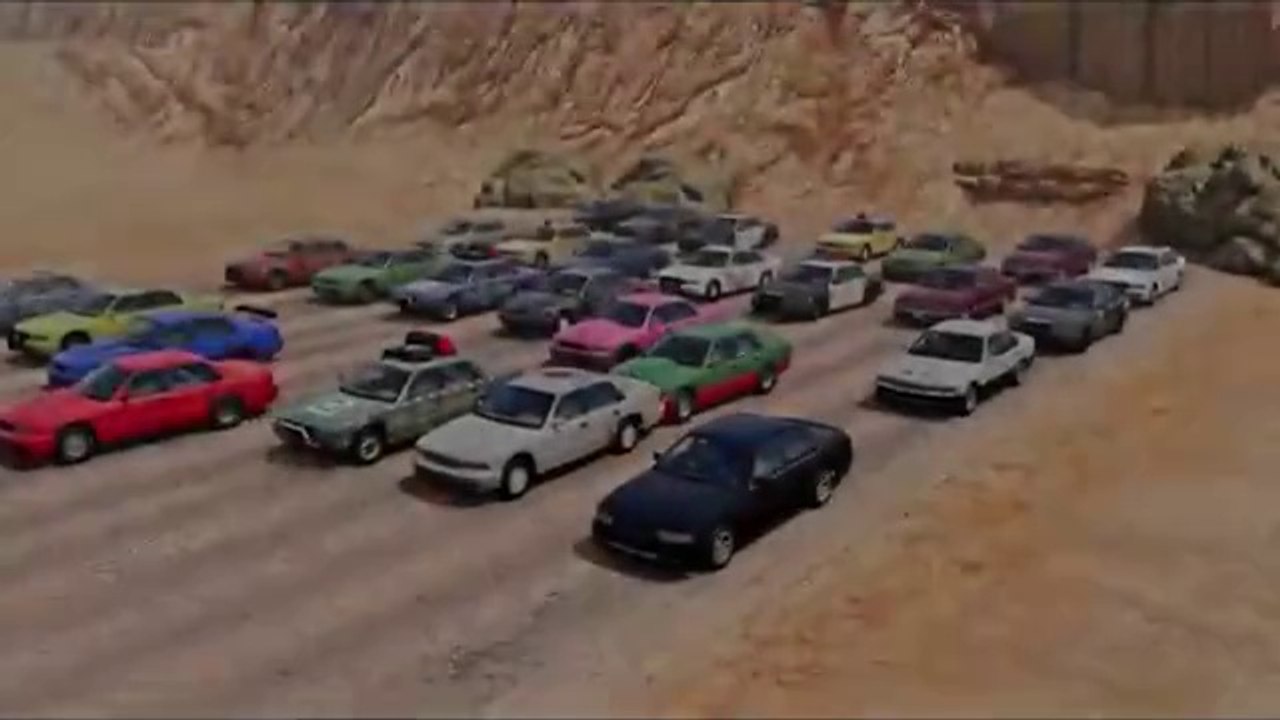 BeamNG Drive - Racing & Crashing On The Long Wavy Desert Road 2024