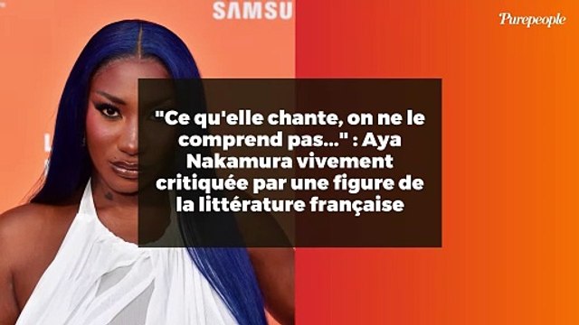 Ce qu'elle chante, on ne le comprend pas... : Aya Nakamura vivement critiquée par une figure de la littérature française