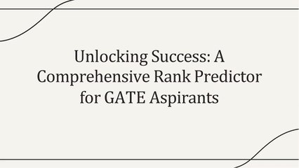 GATE marks predictor