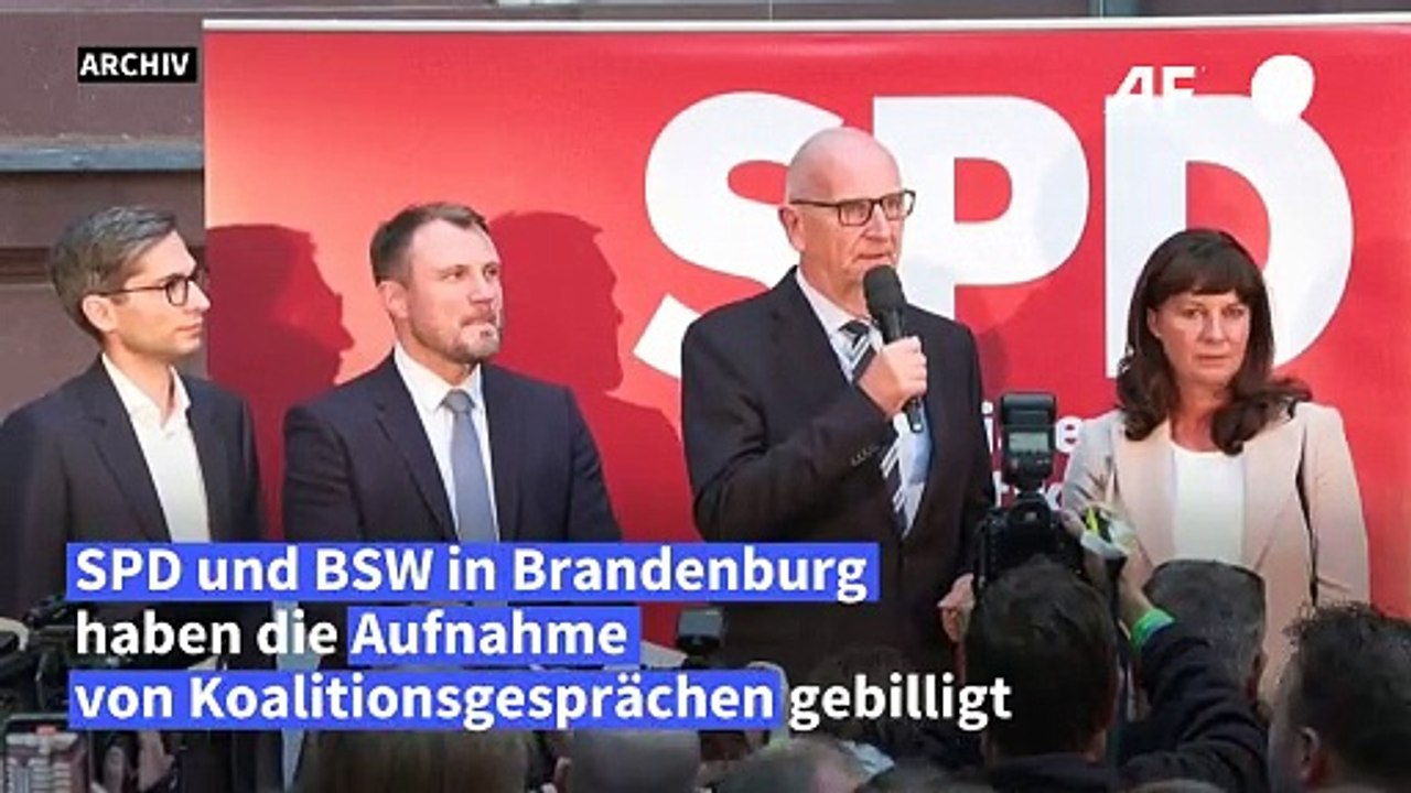 Brandenburg: SPD und BSW für Koalitionsgespräche