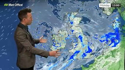 Met Office Monday afternoon weather forecast 28/10/2024