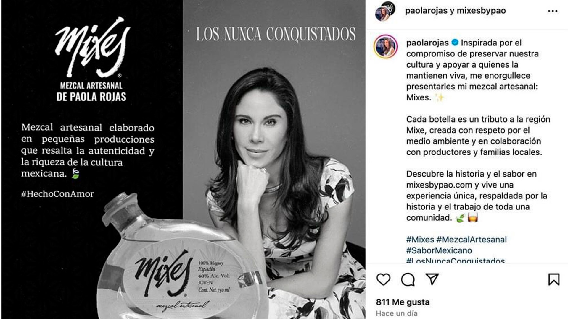 Paola Rojas ser investigada por violentar la ley con registro de mezcal 'Mixes'