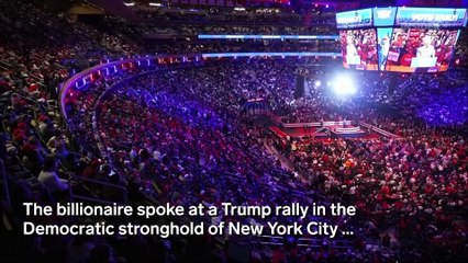 Elon Musk boosts Trump at rally underscored by racist rhetoric as Beyoncé rallies behind Harris