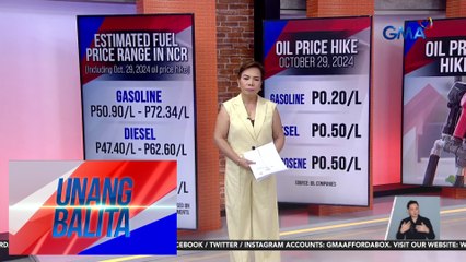 Oil price hike (October 29, 2024) | Unang Balita