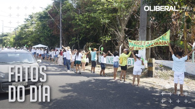 Moradores fazem 'abraço solidário' para preservação de área verde no Conjunto Satélite