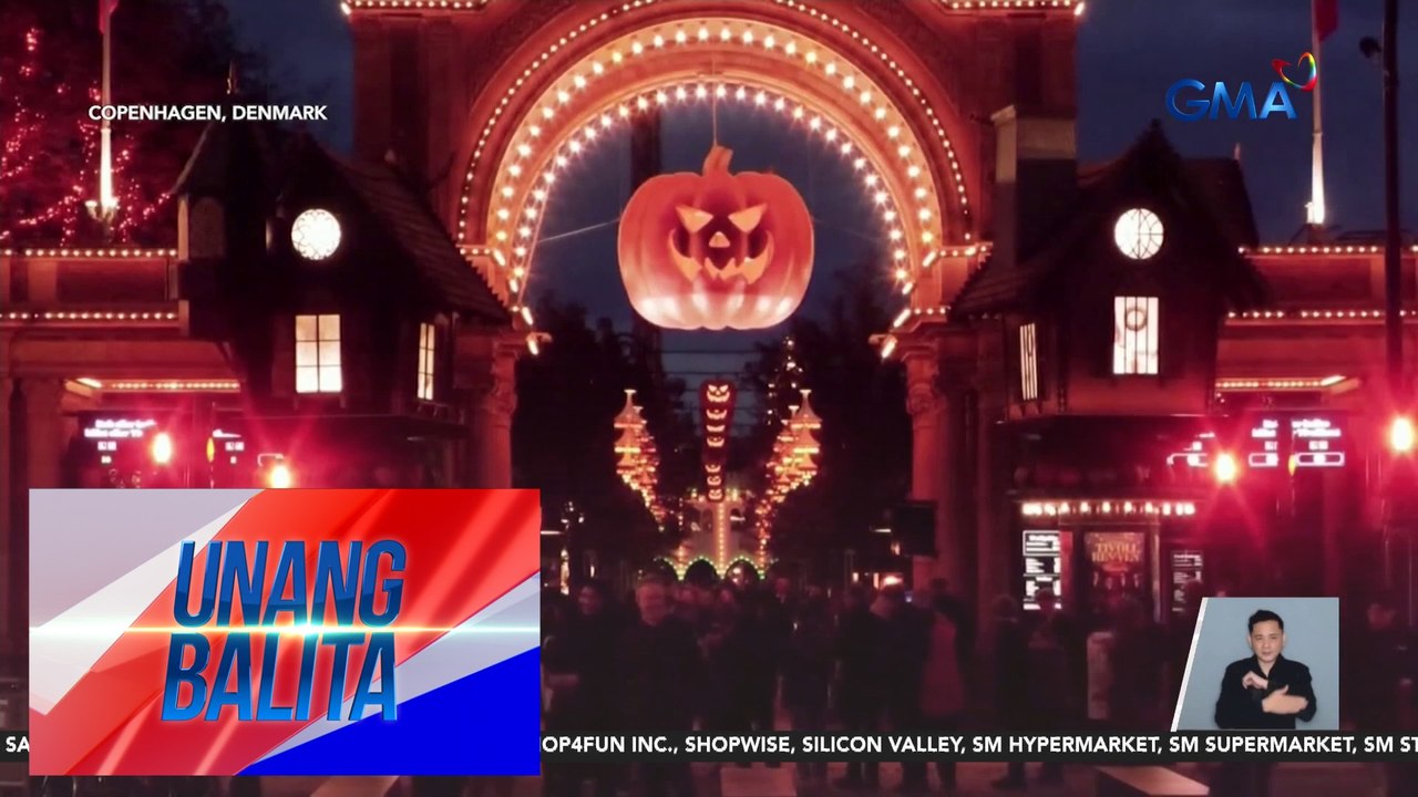 Jack-O-Lanterns at ghost decorations, nagpailaw sa Tivoli Gardens | Unang Balita