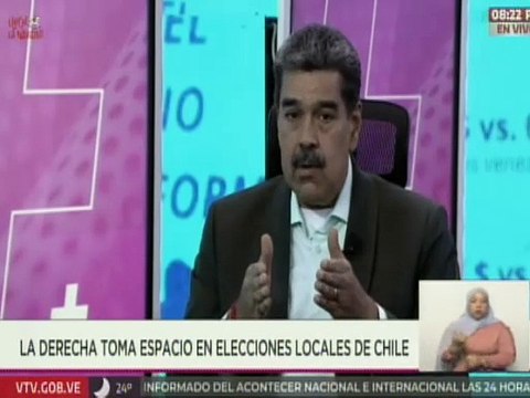 Pdte. Maduro: Gabriel Boric es derrotado porque se burló de las esperanzas del pueblo chileno