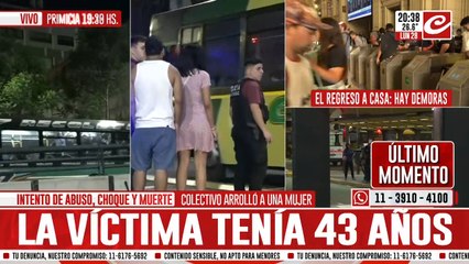 Un colectivero atropelló y mató a una mujer de 43 años