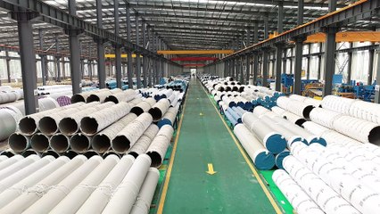 Aerial photography of the storage workshop of Sinosteel Stainless Steel Pipe Technology(Shanxi) Co.,Ltd