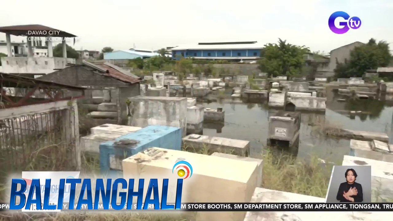 Ilang puntod sa Panacan Public Cemetery, lubog pa rin sa baha | Balitanghali