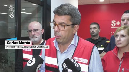 Carlos Mazón respecto a las inundaciones: "hay cuerpos sin vida"
