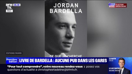 La régie publicitaire de la SNCF assure que l'affiche du livre de Jordan Bardella enfreint "le principe de neutralité"