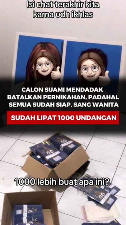 CALON SUAMI MENDADAK BATALKAN PERNIKAHAN, PADAHAL SEMUA SUDAH SIAP, SANG WANITA SUDAH LIPAT 1000 UNDANGAN