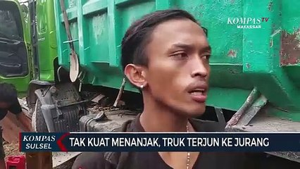 Tak Kuat Menanjak, Truk Terjun Ke Jurang