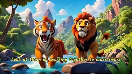 "Adorable Cartoons' Jungle Adventure with Friends! "