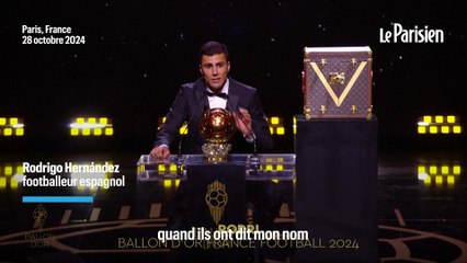 Rodri accepte l'absence du Real Madrid lors de la cérémonie du Ballon d'Or