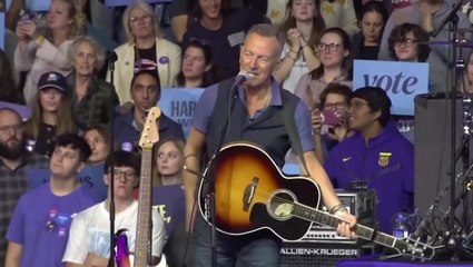 Bruce Springsteen’s nine-word takedown of Donald Trump at Kamala Harris rally