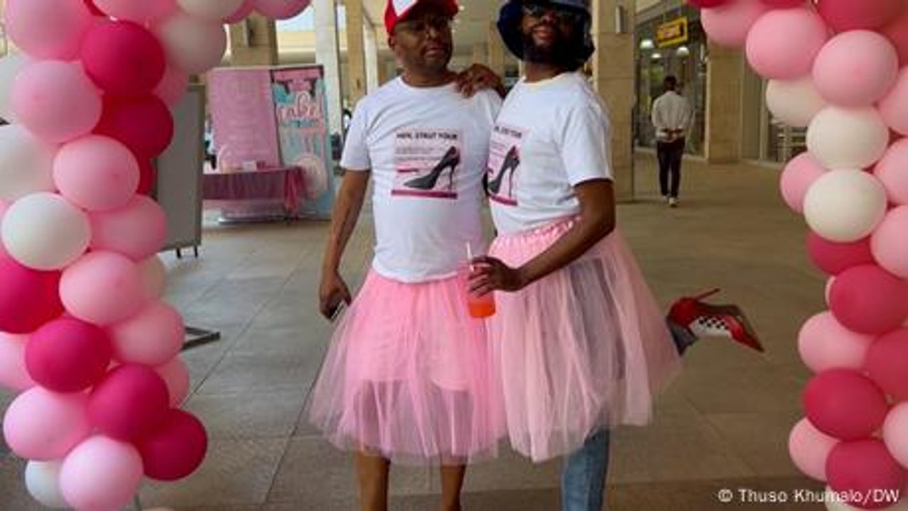 South African men don heels to spotlight male breast cancer