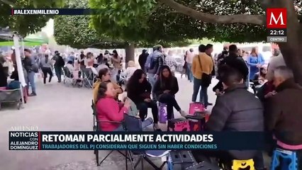 Trabajadores del Poder Judicial mantienen paro parcial pese a orden de reanudación