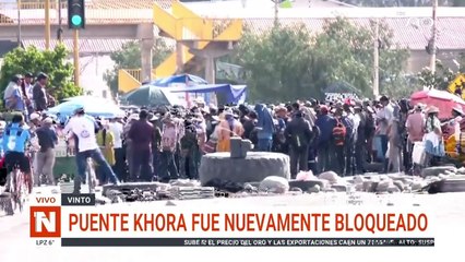 16 días de bloqueo: ‘Evistas’ con palos atemorizan a motociclistas en el Puente “Khora I”