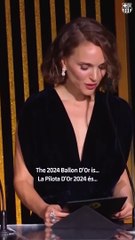 Natalie Portman entrega el Balón de Oro a Aitana