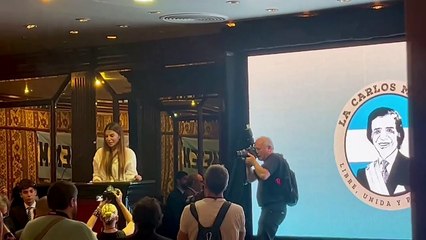 Conmovida hasta las lágrimas Zulemita dio las gracias a Milei