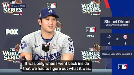Ohtani reveals extent of injury with Dodgers on verge of World Series crown