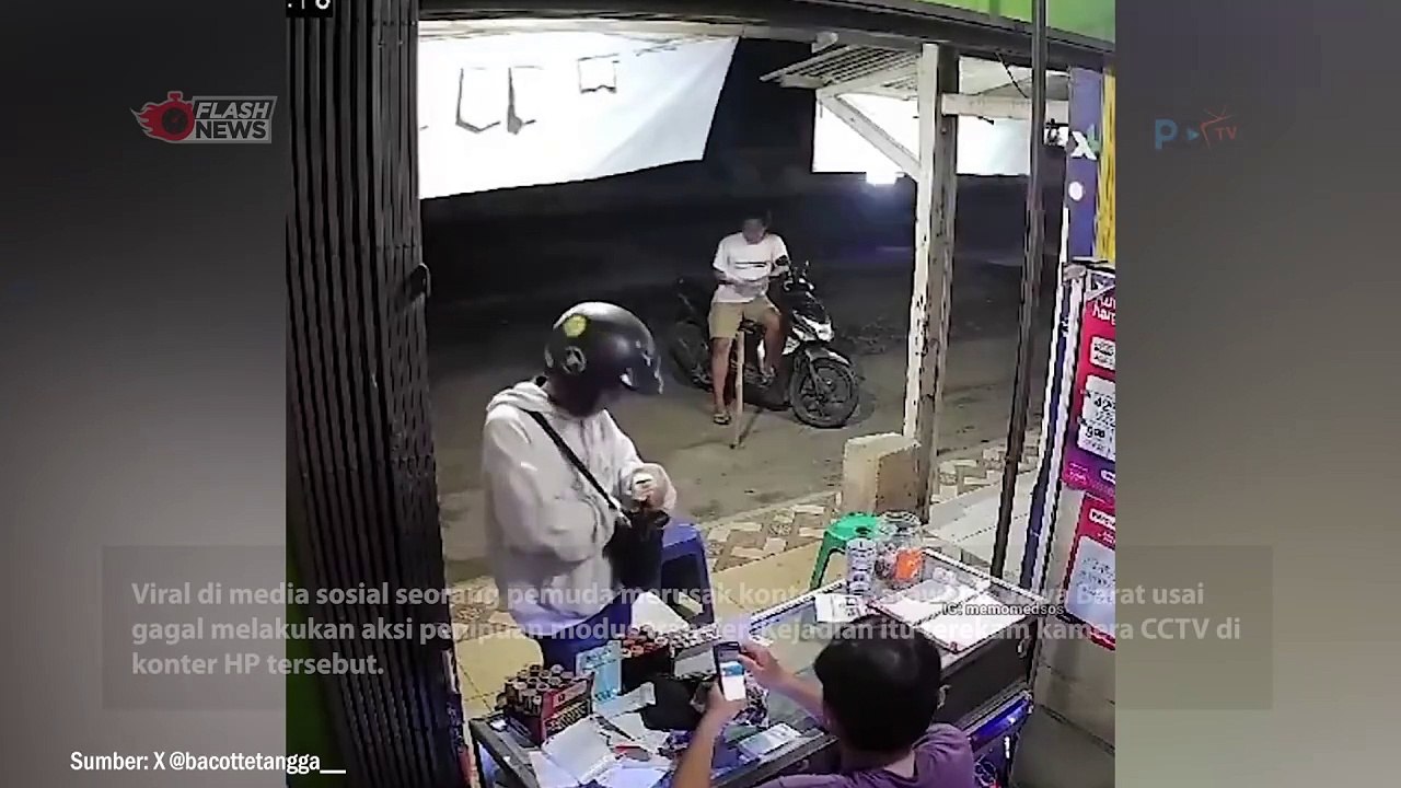 Pemuda di Karawang Rusak Konter HP Karena Modus Transfer Gagal