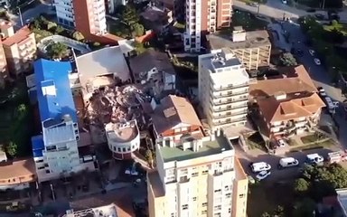 Se derrumbó un hotel en Villa Gesell