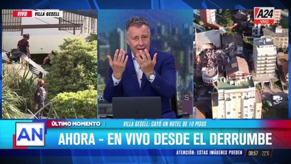   DERRUMBE EN VILLA GESELL: "HAY ENTRE 7 Y 9 PERSONAS ATRAPADAS"