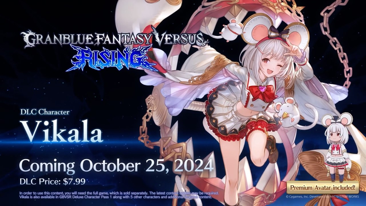 Granblue Fantasy Versus Rising Official Vikala Gameplay Trailer