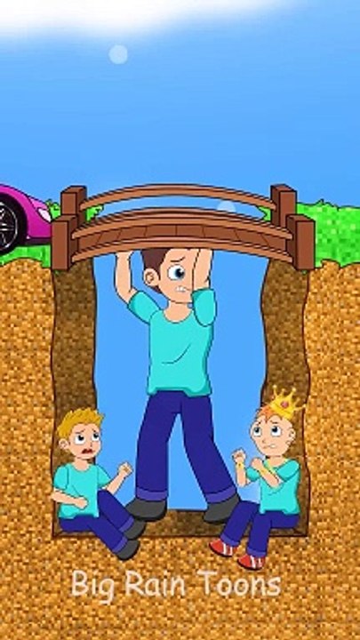 Bridge Challenge_ Help Steve Protect His Babies - Joy x Anger  #insideout2  #minecraft  #animation - Big Rain Toons (1080p, h264, youtube)