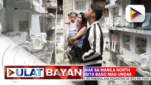 Ilang may yumaong kaanak sa Manila North Cemetery, maagang bumisita bago mag-Undas; Pamunuan ng Manila Police District, 'all set' na sa inaasahang dagsa ng mga tao sa sementeryo